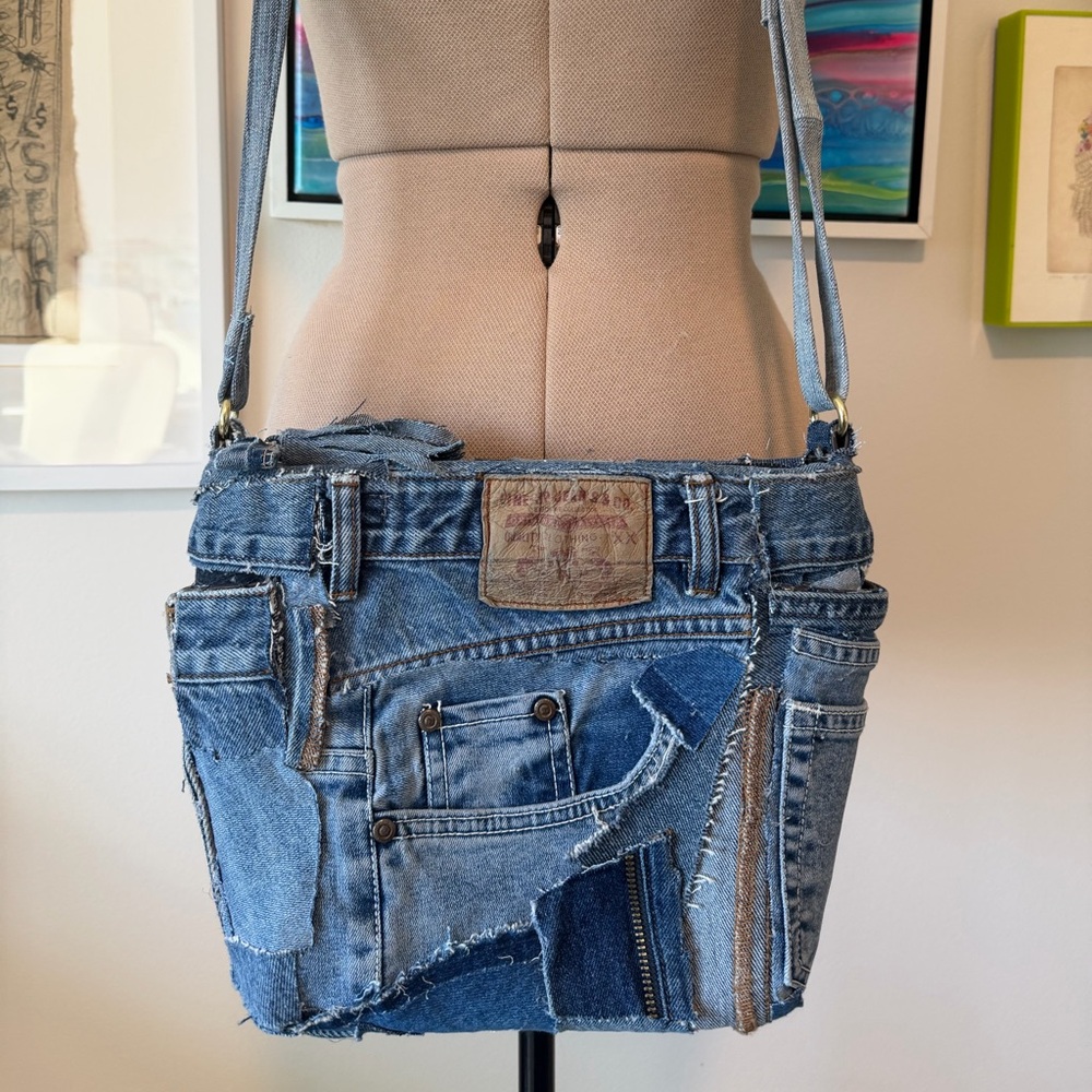 HANDMADE | Patchwork Denim Crossbody Bag - ONE OF A KIND!